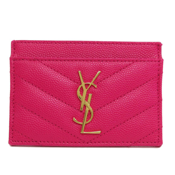 YVES SAINT LAURENT Pink Leather Card Holder - Picture 11 of 11